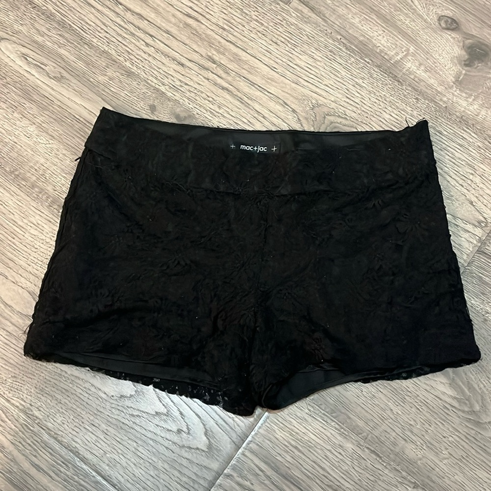 Mac+Jac Black Lace Shorts